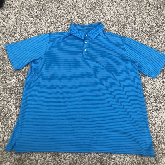 Walter Hagen Essentials Men's stripe polo  collard size Large - Picture 1 of 11